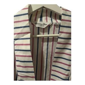 Christian Dior Monsieur Striped Robe Smoking Jacket Vintage